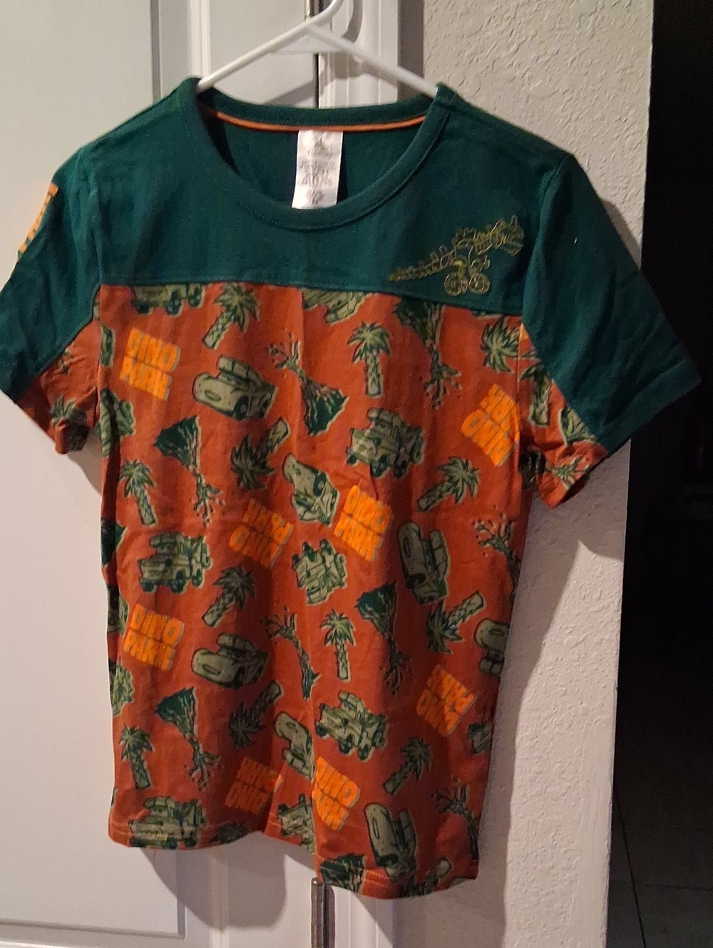 Disney Orange & Green Dino Park Short Sleeve Tee